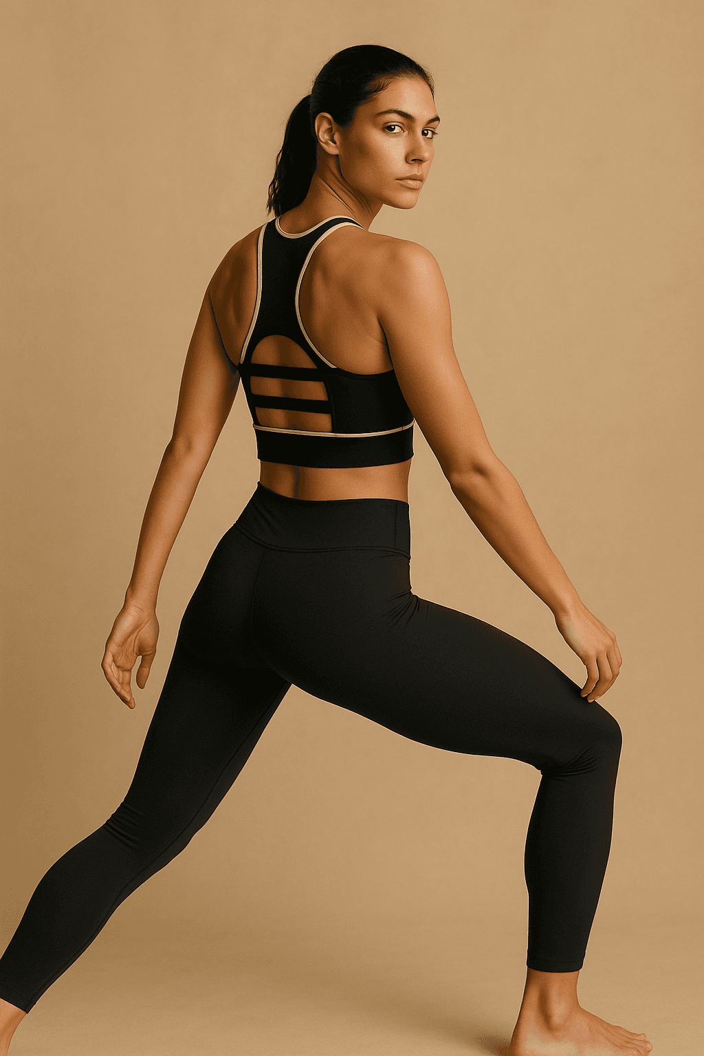 Strappy Longline Bra — ink