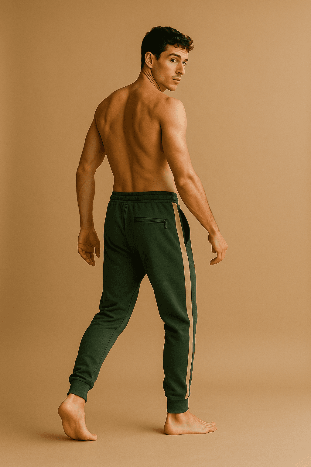 Sport Stripe Jogger — forest