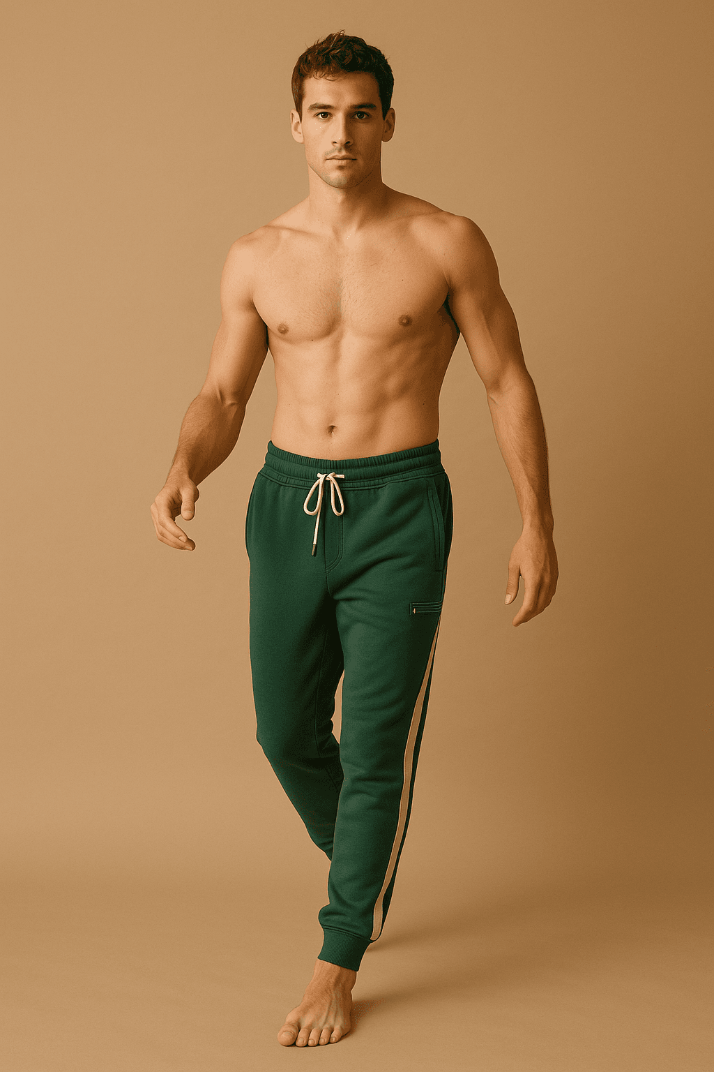 Sport Stripe Jogger — forest