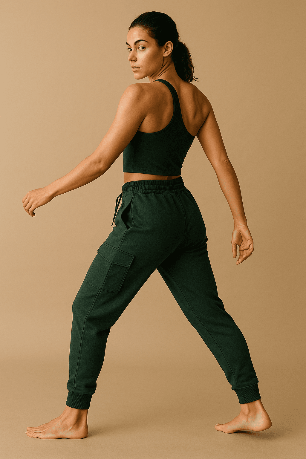 Drop-Crotch Lounge Jogger — forest