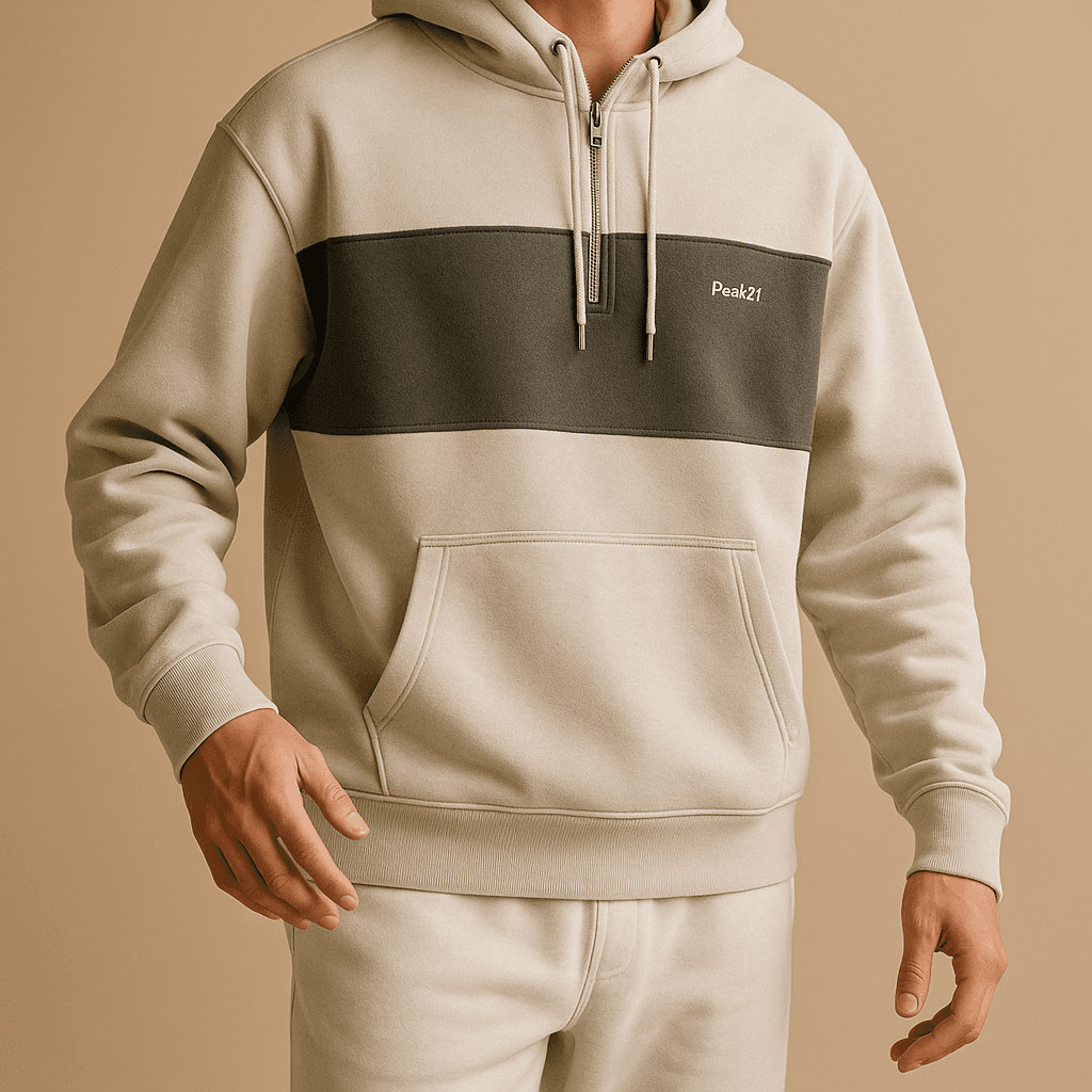 Color-Block Half-Zip Hoodie