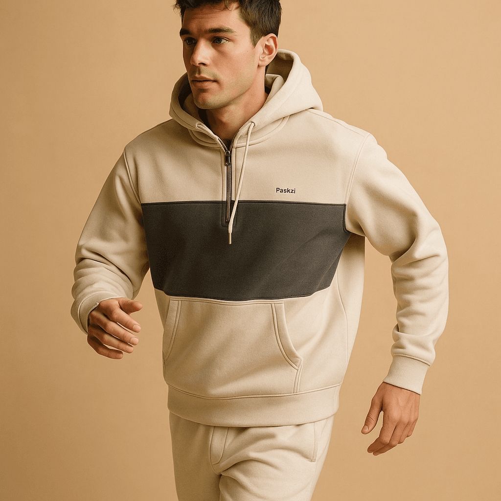 Color-Block Half-Zip Hoodie