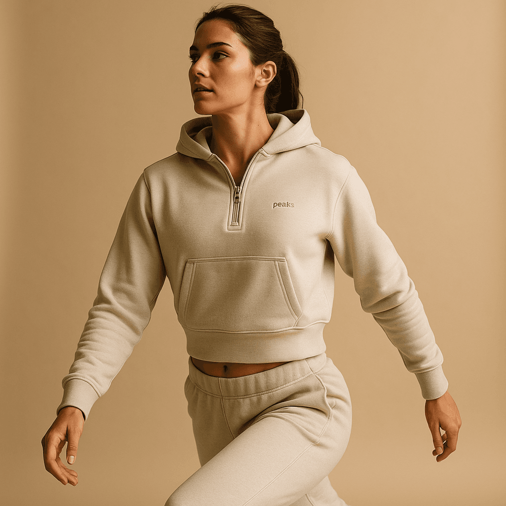 Half-Zip Crop Hoodie