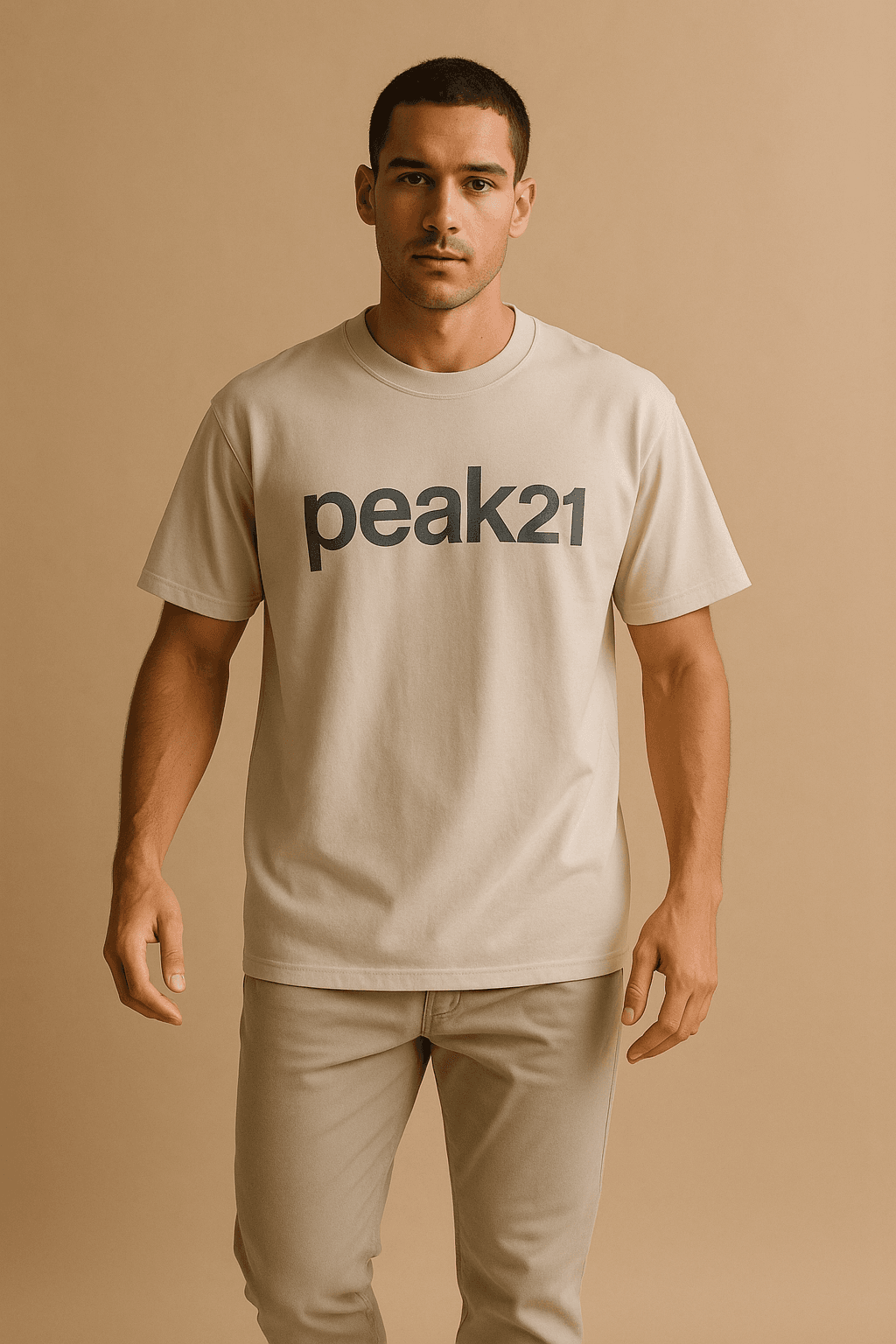 Heavyweight Logo Tee — bone