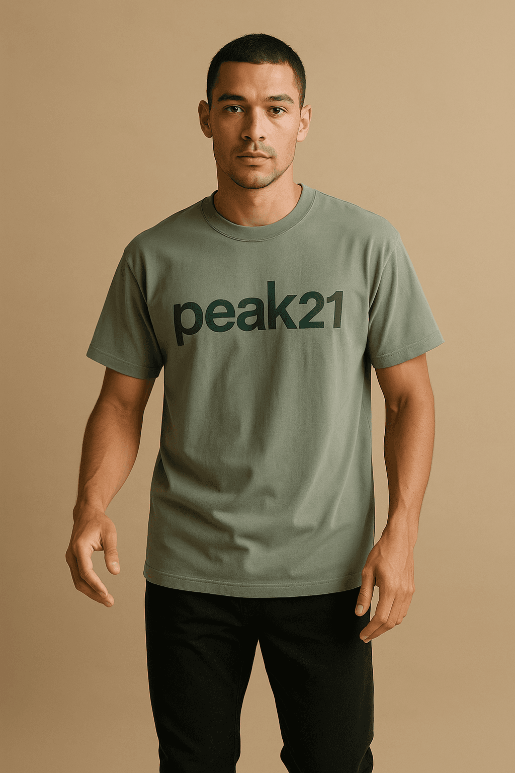 Heavyweight Logo Tee — sage