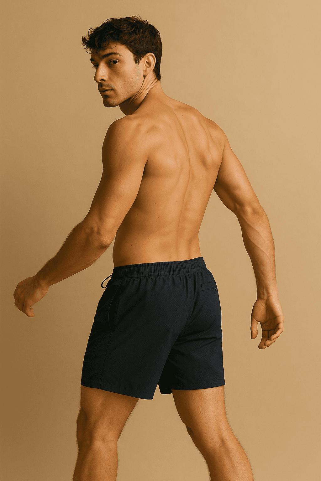 Geo-Print Swim Short — ink