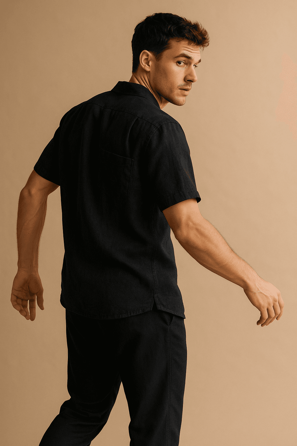 Linen Camp Shirt — ink