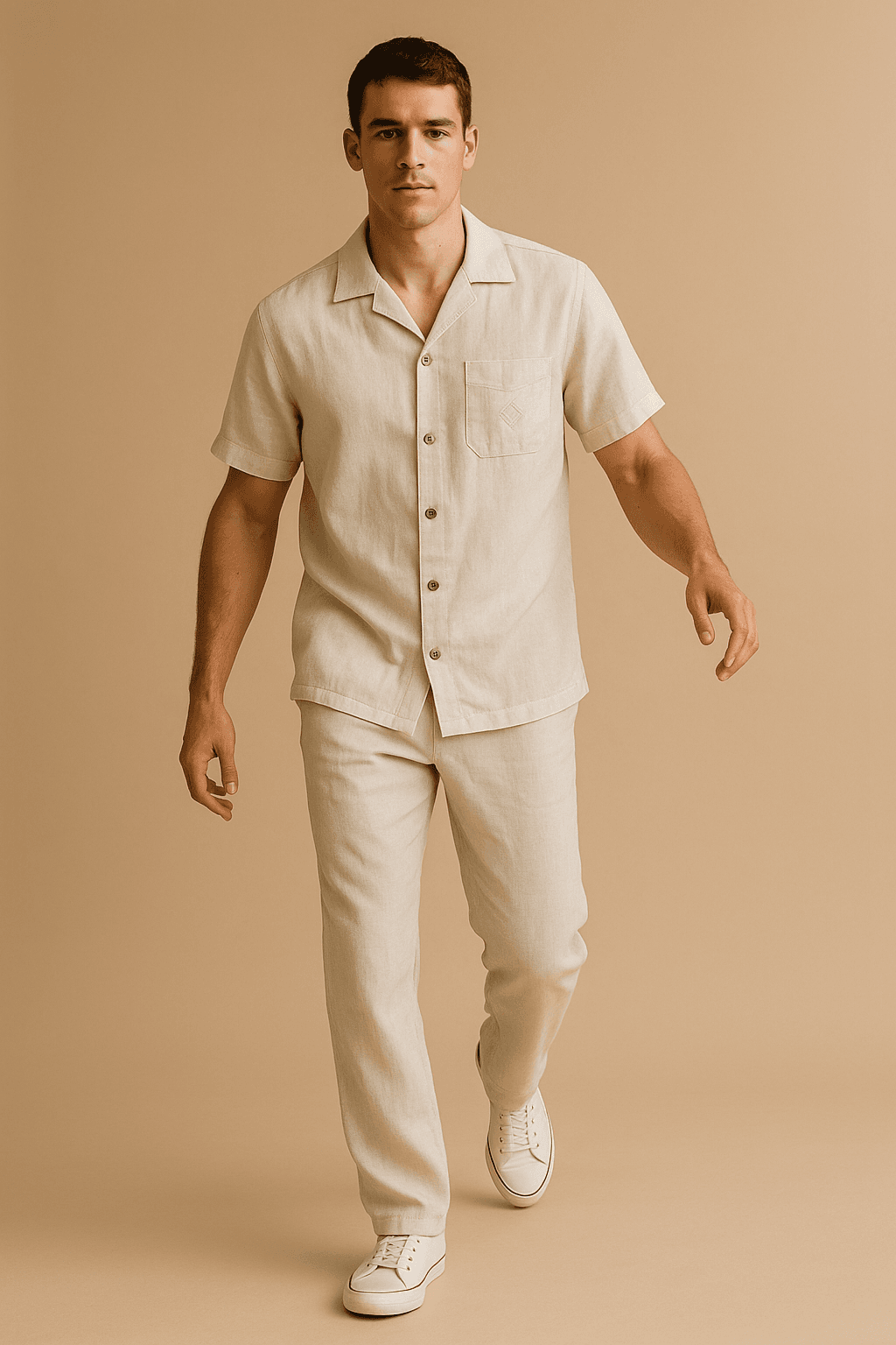 Linen Camp Shirt — bone