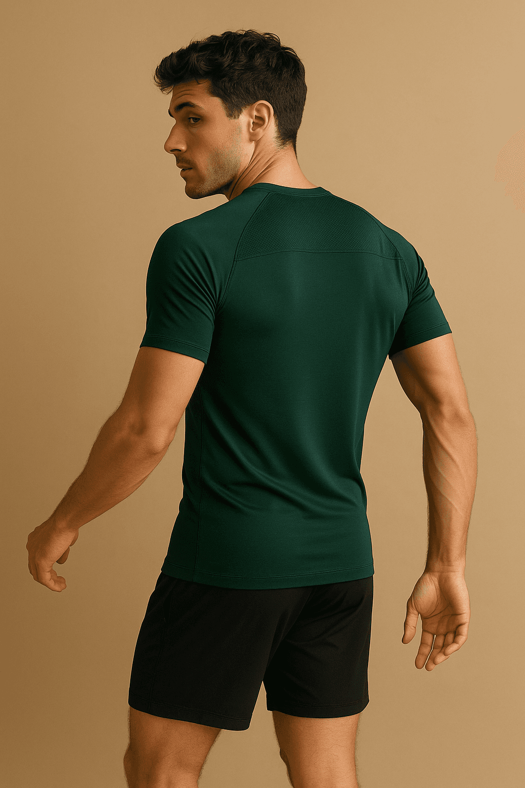 Compression Mesh Tee — forest