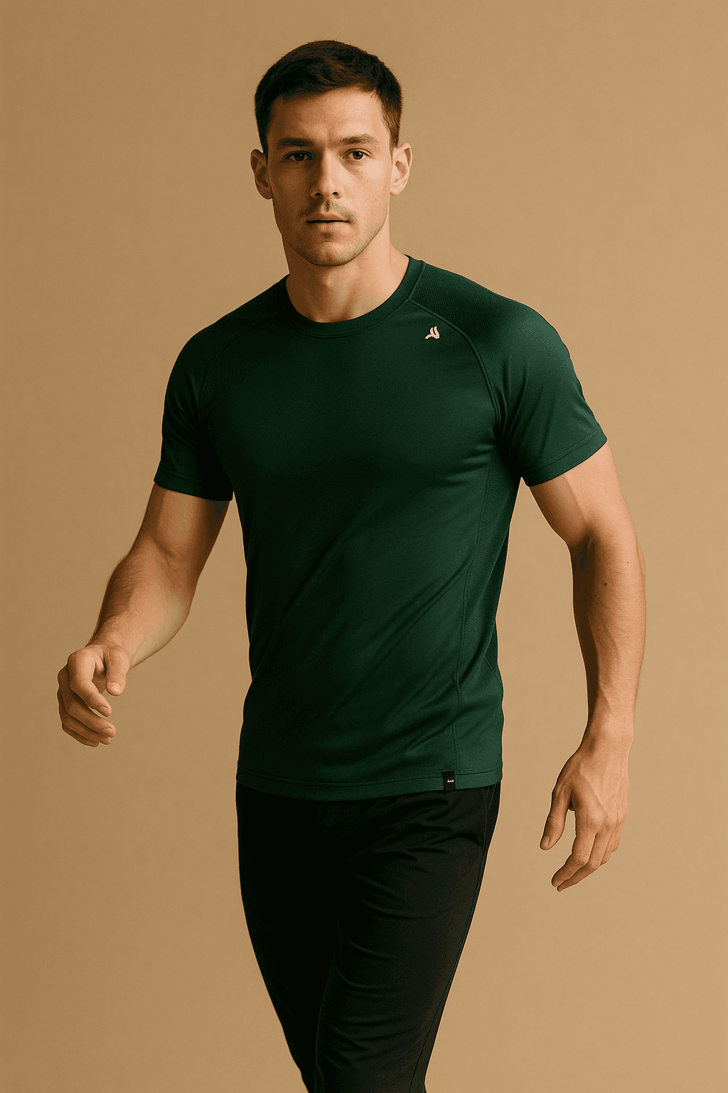 Compression Mesh Tee — forest